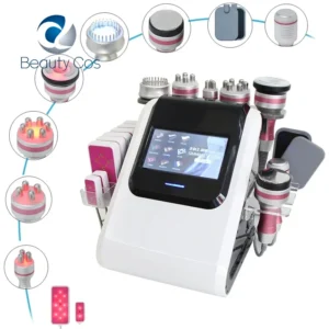 9-in-1 RF Beauty Machine 80KHz Cavitation Vacuum Slimming Facial Skin Lifting Device with Radio Frequency for Body Massage